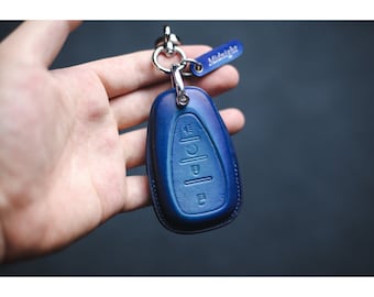 Leren sleutelhangerhoes compatibel met Chevy Traverse, Trailblazer, Blazer, Camaro, Cruze, Equinox, Malibu, Sonic, Spark-sleutelhouder