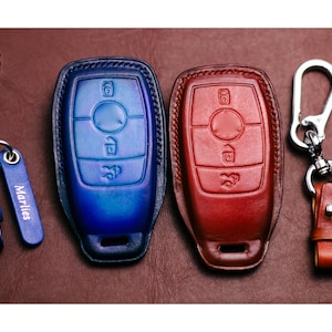 Leather Key Fob Cover For W177 W205 C205 W213 W222 W167 C257 V167 X167 W177 W247 W463 X253 X247 Glc Gls Gla GLb Gle Cla Cls Accessories