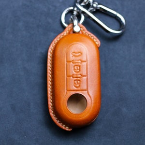 Für fiatt 500L Schlüsselanhänger hülle mpv Ducato Citroen Jumper Boxer 2008-2015 2022 2023 Leder Halter Smart Key Case Klappschlüsselhülle