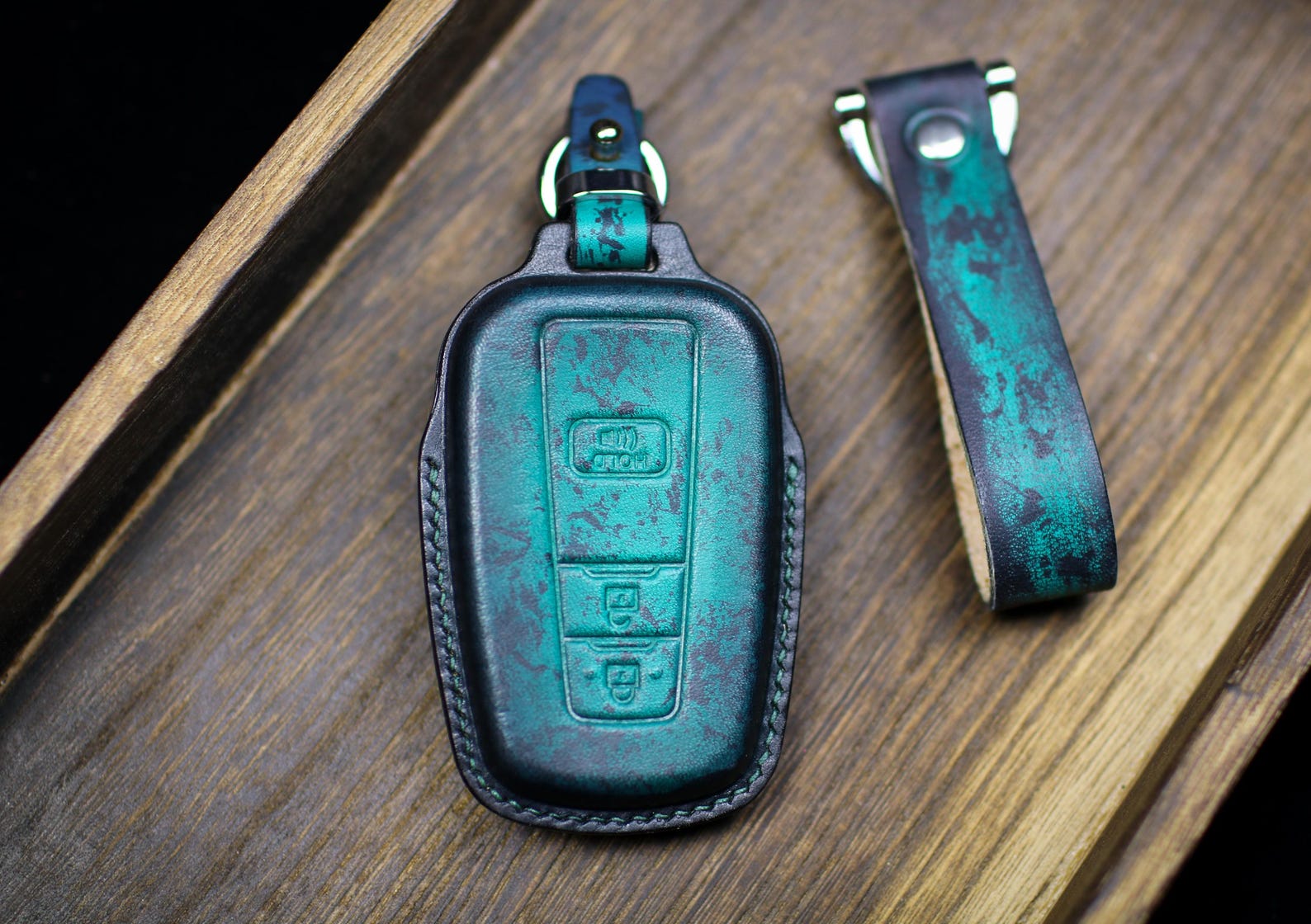 Unique Color Leather Key Fob Cover for 2024 4runner Tundra Keyless Case ...