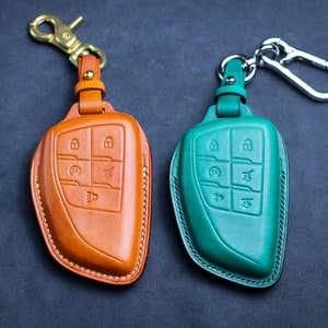 For 2025 Hummeer Ev Suv Truck 2024 Key Fob Cover Chevy Silverado 2023 Denali Leather Key Case Tahoe Colorado Suburban Tahoe Keychain Holster