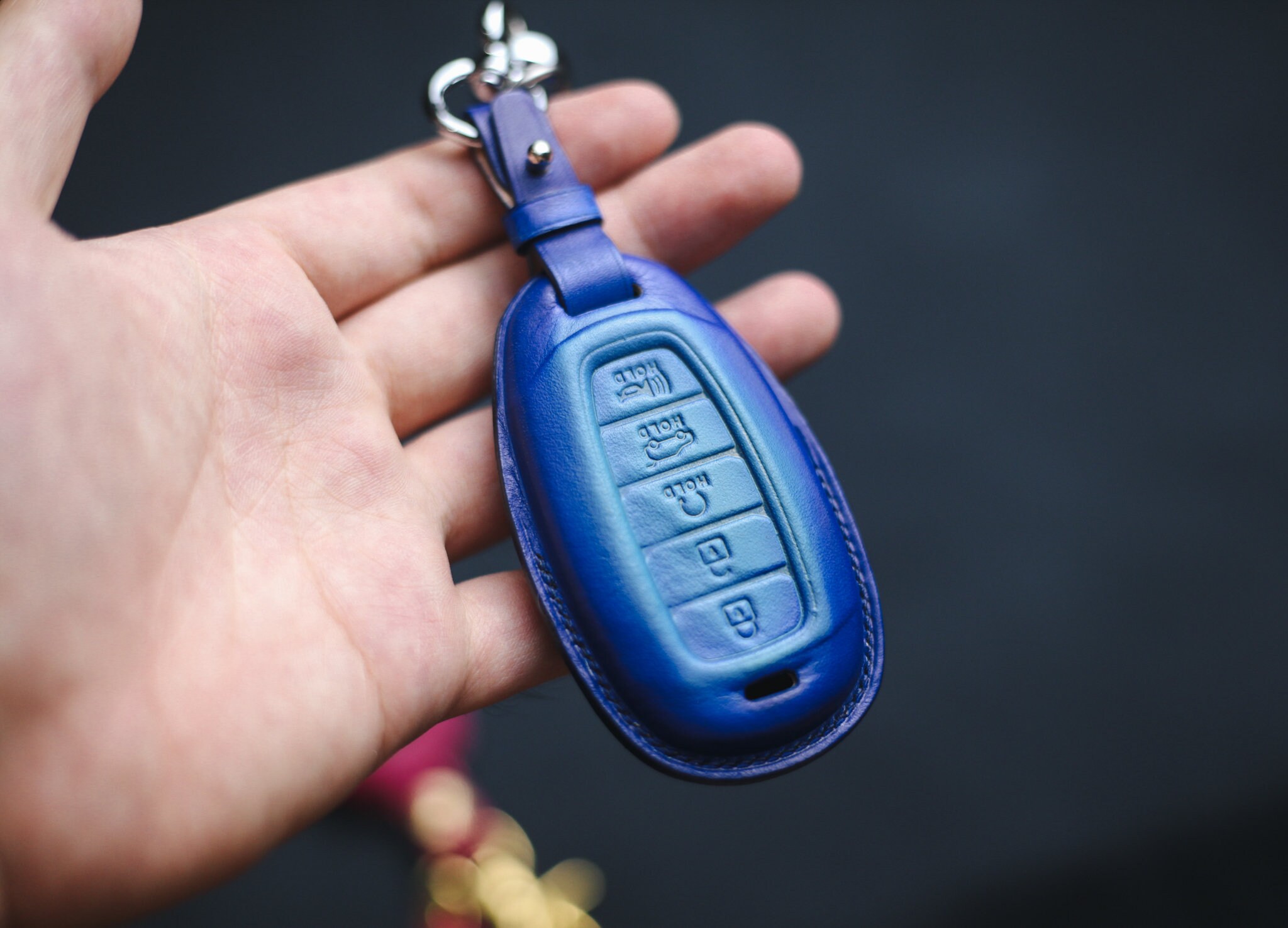 Leather Key Fob Cover for HYUNDAI Fob Case 2022 2023 Palisade Etsy