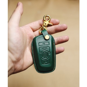 Leather Cover For 3 4 Buttons Smart Remote Car Key Shell Fob For B.m.w CAS4 F 3 5 7 Series E90 E92 E93 X5 F10 F20 F30 F40 Key Case Cover