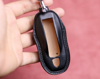 Taycan Cayman Key Fob Cover Leather Case Porsches Key Case Cayenne 92s Panamera 970 971 Carrera 911 991 996 Macan 918 Spyder 718 Smart Key