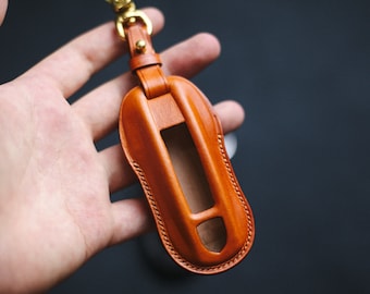 Fob Cover Porsches Leather Key Fob Cover Case Cayenne Panamera 971 Carrera Coupe Taycan Macan Cayman Porschee Keyhain Keyring Remote Holder