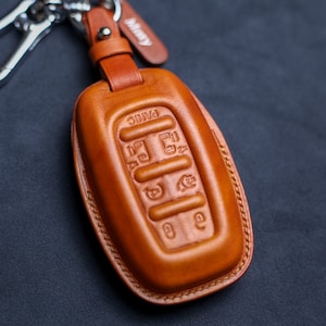 For Chryslerr Pacifica 2017 2018 2019 2020 Chryslerr Voyager 2021 2022 2023 Remote Leather Key Fob Cover Case Holsters Chryslerr Accessories