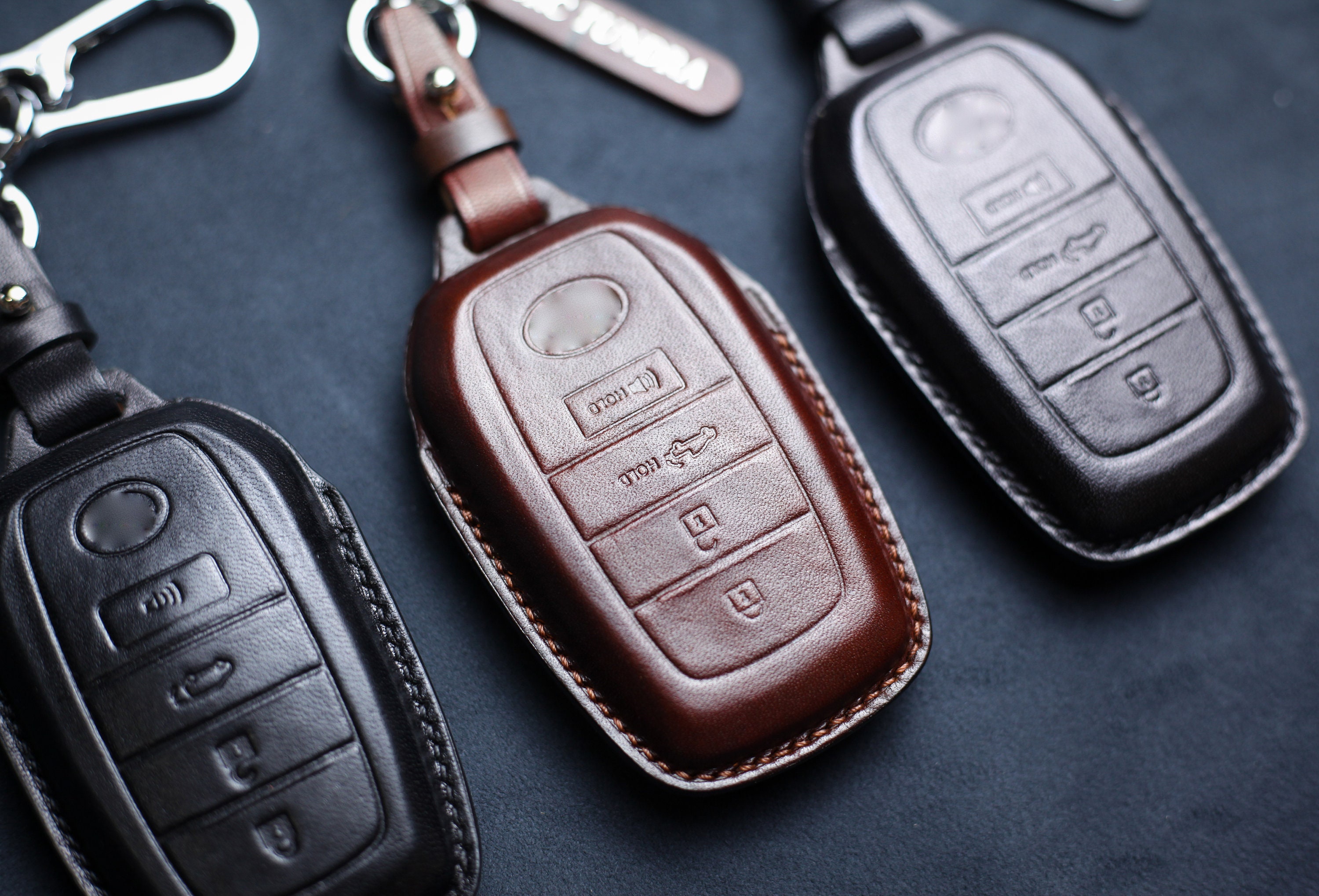 2023 2022 2015 2016 Sienna Key Fob Cover Case Leather 6 Buttons
