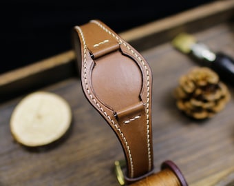 Cinturino in pelle marrone 20mm, cinturino per orologio Bund da 22 mm, cinturino per orologio in pelle da 16 mm, 24 mm, cinturino per orologio in pelle, cinturino per polsino Apple Watch Band