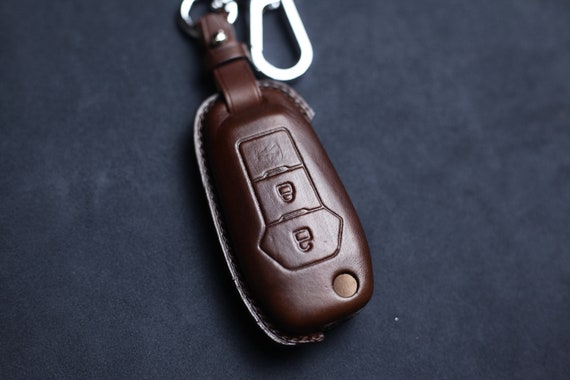 Ford Flip Key Leather Key Fob Cover 3 4 Buttons Key Case for Ford Bronco  Escape Ranger F-150 F-250 F-350 F-450 F-550 Remote Keyless Holder 