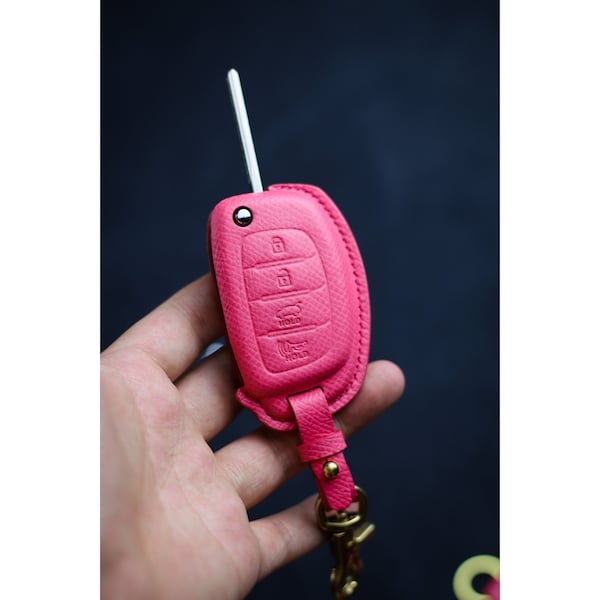 Pink Cute Cover For Flip Key Fob Tucson Sonata Elantra Mistra Solaris Accent Santa Fe Remote Holster Case Accessories