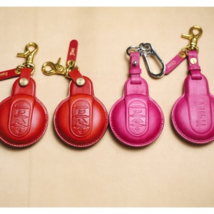 Red Pink Leather Cover Mini F Series 3 4 Buttons Key Fob Case Clubman Hardtop Hatchback Countryman F54 F55 F56 F57 F60 Paceman Jcw