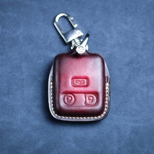 Leather Key Fob Cover For 2003 - 2010 Escape F-Series F150 F250 F350 Remote Case Keyless Holder Ranger Explorer Sport 2004 Keychain Lanyard