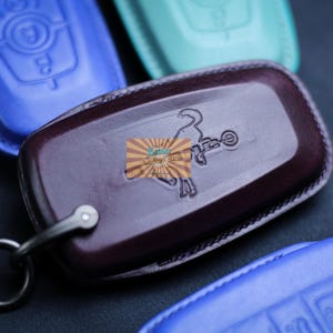 For Bronco 2025 2024 Leather Key Fob Cover 3 4 5 buttons Smart Remote Key 2025 Bronco Sport Bronco Badland Raptor Maverick Key Accessories