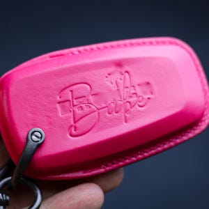 Pink Girly Cute 2025 Bronco Babe Key Cover For 2024 Bronco Babe Stamp Big Bend Black Diamond Badlands Remote Leather Case Bronco Accessories