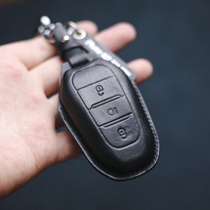 Citroen KEY FOB, Citroen Leather Keychain, Key Fob Cover Citroen, Dongfeng  Peugeot 4008/5008/citroen, Leather Car Key Fob Cover 