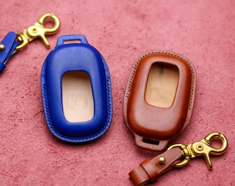 Leather Key Fob Cover For 2022 Hondaa 3 4 5 6 Buttons Case Accord Civic Vezel CRV Hrv Crz Pilot Jazz Jade Remote Holder Accessories Hondas