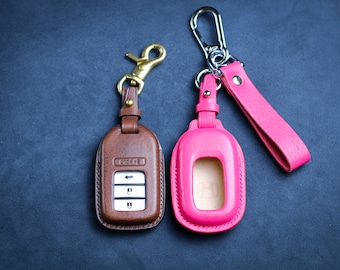 Cover For Hondas Accord Key Fob Ridgeline Civic Vezel CRV Jazz Jade Crad HRV Insight Pilot Fit Key Fob Case Remote Holder Keychain Clip