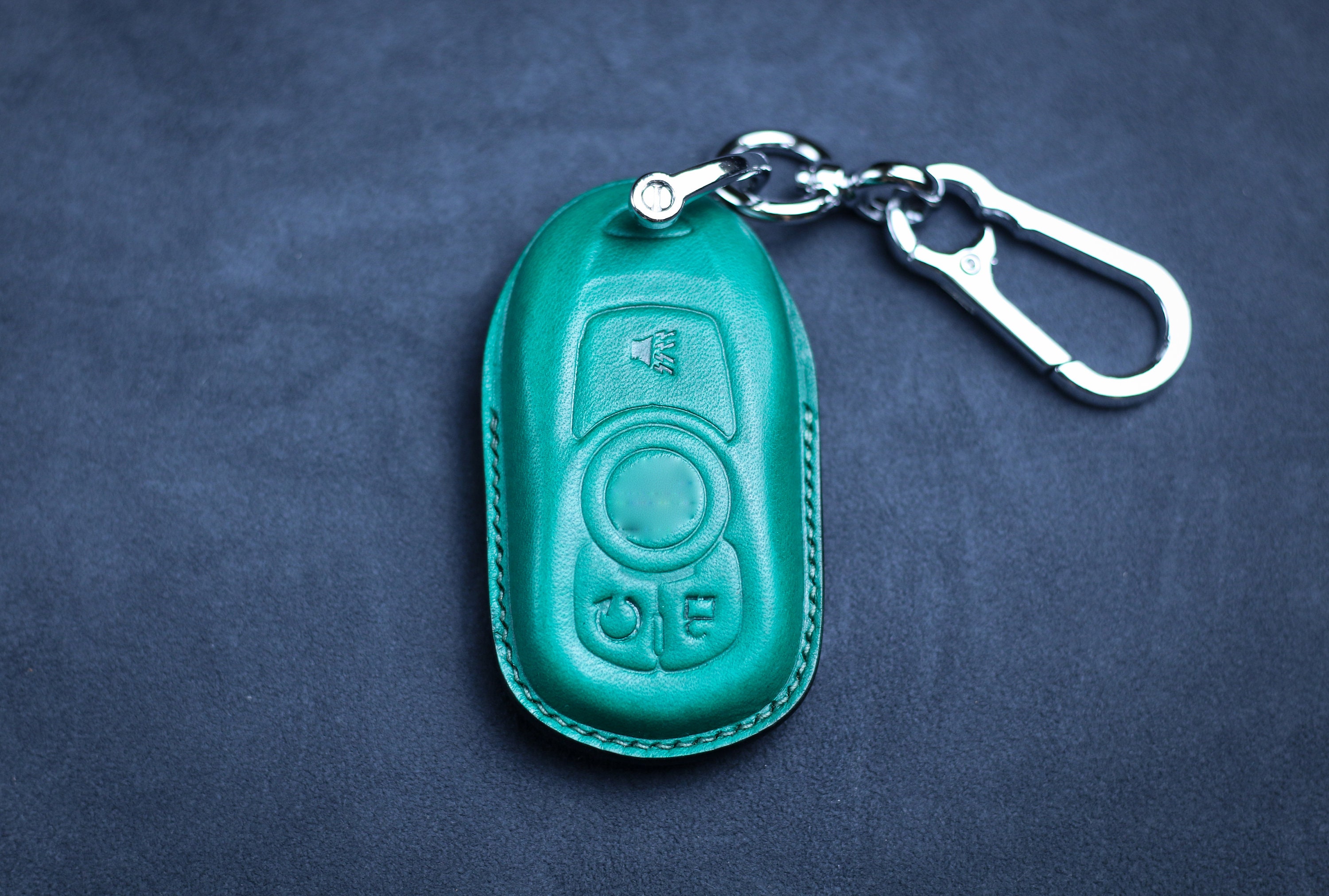 LEERLY Key Fob Cover For Buick Encore, Enclave, Envision, Lacrosse, Regal - Black TPU Case With Keychain