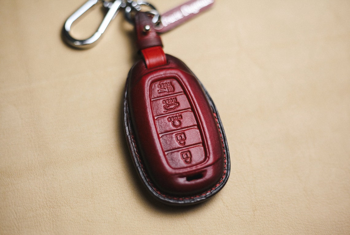 Leather Key Fob Cover for HYUNDAI Fob Case 2022 2023 Palisade | Etsy