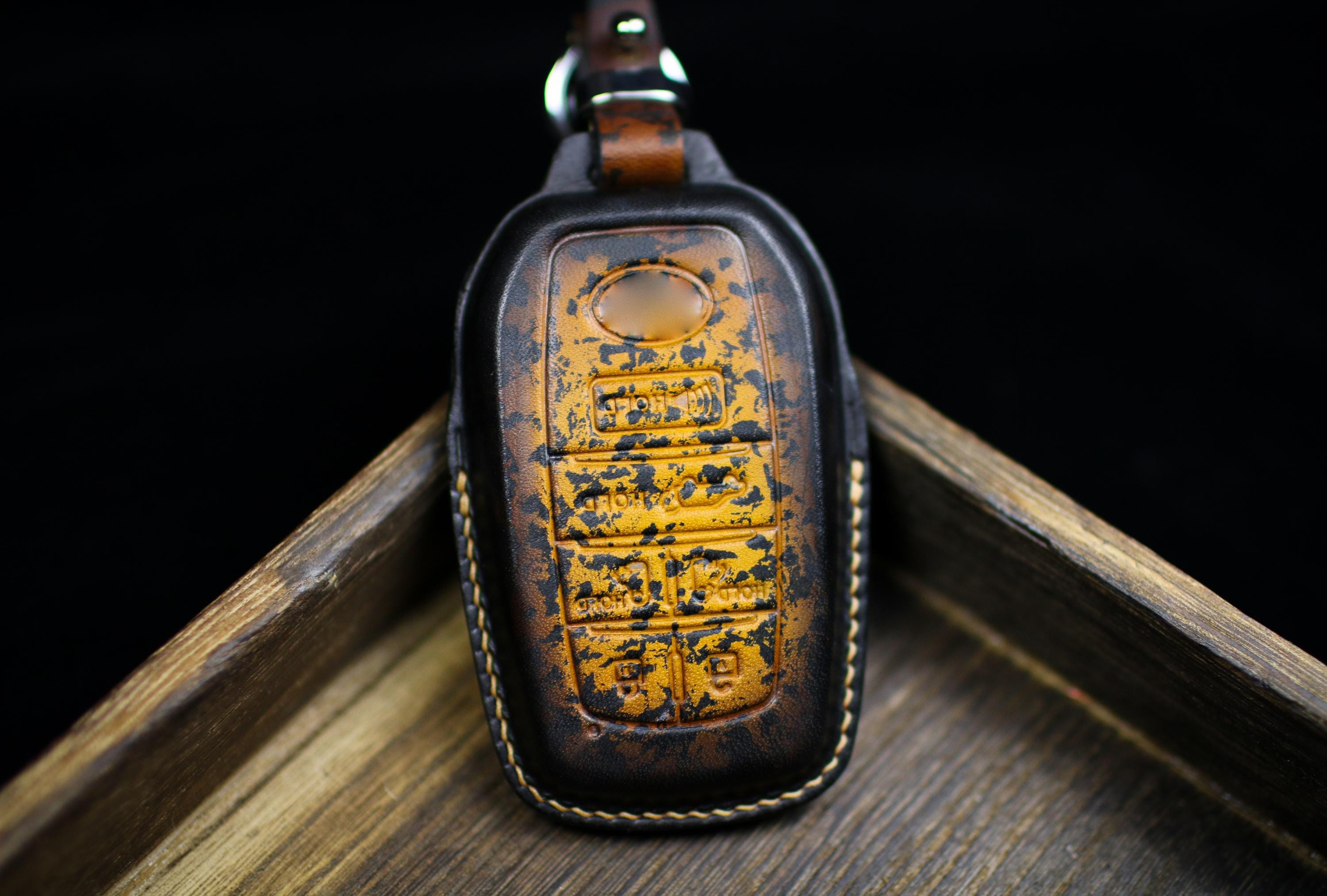 Unique Color Leather Key Fob Cover for 2024 4runner Tundra Keyless Case ...