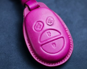 Toyotas Tacoma 2022 2021 2020 Tundra Sequoia Sienna Highlander Key Fob Cover Case Leather 2012 Toyotas Remote Holder Keychain Key Lanyard