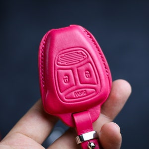 Pink Cute Cover For Wrangler Dodgee 2008 Ramm Caravan Durango Avenger Patriot Liberty Chryslerr Aspen Key Fob Case Leather Remote Holder