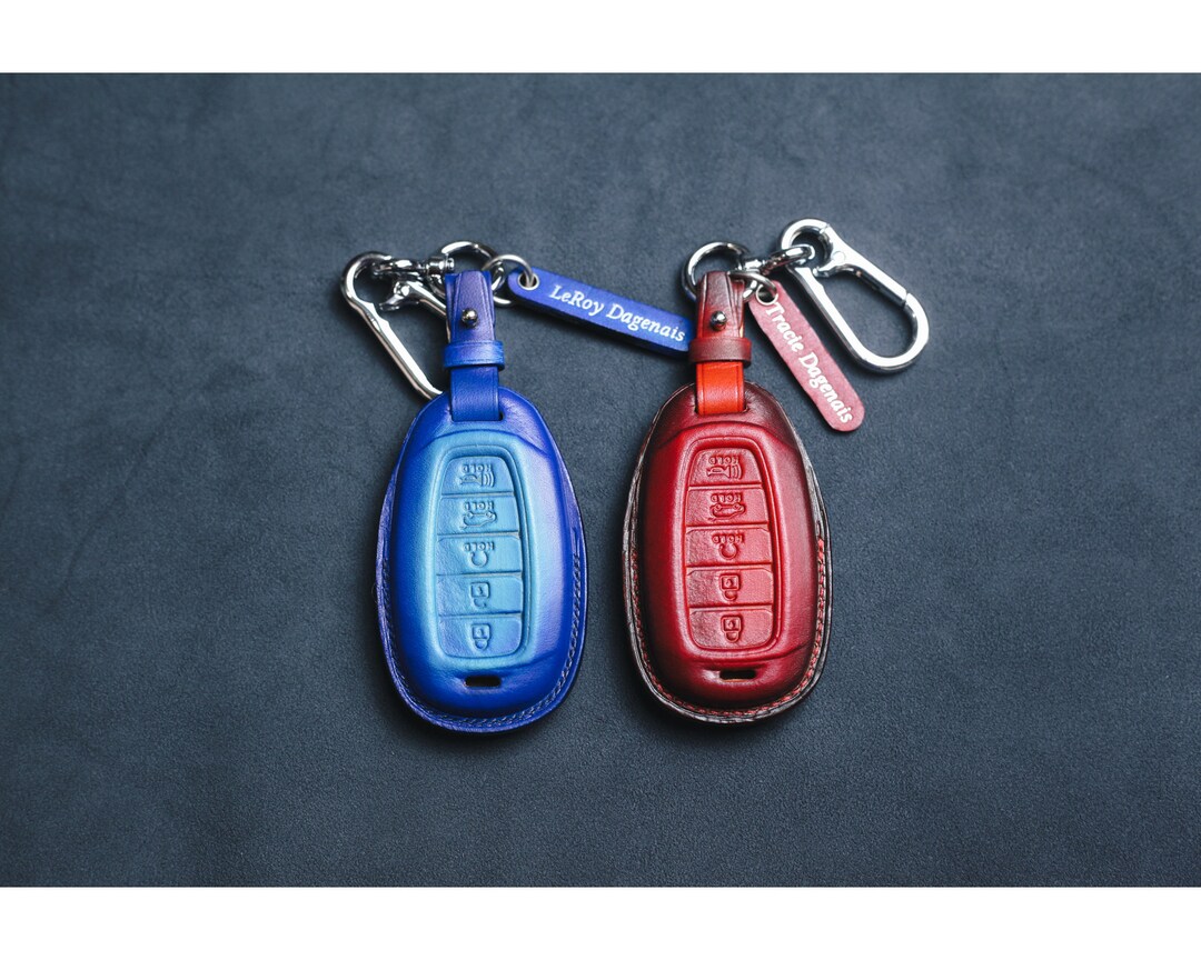 2022 Palisade Key Fob Cover Smart Remote Leather Key Fob Case Etsy