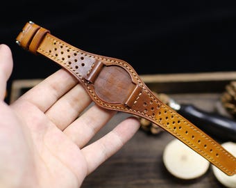 19mm~20mm リザードBUND マンダリンイエロー strapcode-watch-bands-