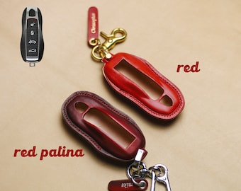 Cayenne Key Fob Cover Case Porschee 3 4 Buttons Panamera 970 971 Carrera 911 991 Taycan Cayman 996 997 Macan 918 Spyder 718 Boxster Holder