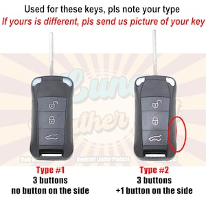 Leather Key Fob Cover For Porschee 2004 2005 2006 Cayenne GTS  2007 2008 2009 2010 2011 Porsches flip key 3 4 buttons Cayenne Remote Holder