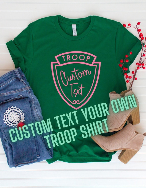 Custom Troop Beverly Hills T-shirt, Youth Toddler Unisex Vacation Shirts, Family Camping T-shirts, Girl Scout Wilderness Girls, Pink & Green