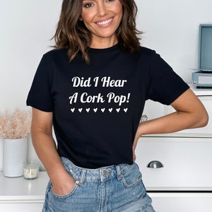 シャンパンの問題シャツ コルクの破裂音が聞こえたTシャツ クロップパーカー ミモザシャツ 独身パーティー 誕生日 彼女への面白いギフト カスタムカラー