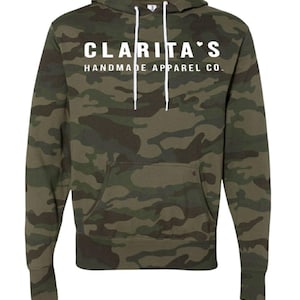 Camouflage hooded sweatshirt | Pullover camo hoodie | High quality | Kangaroo pockets | Stylish | Unisex pullover sweatshirt | Green & black