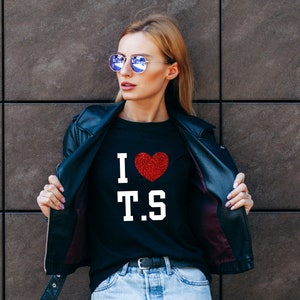 I Love TS Shirt | I Heart TS TShirt | Music Concert Custom Gift For Her | Custom initial | I Love T S Women&#39;s Youth Toddler and Unisex Tee&#39;s