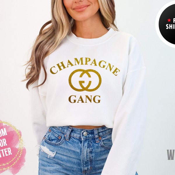 Champagne gang sweatshirt | Bridal party shirts | Bridal shower tshirts | Champagne shirts | Bachelorette party | Mimosa shirt | Bulk orders