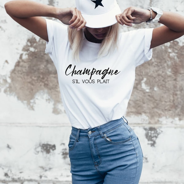 Champagne t-shirts | Champagne s'il vous plait shirt | Champagne please | Bachelorette brunch shirt | Brunch party tee | Cute champagne tank