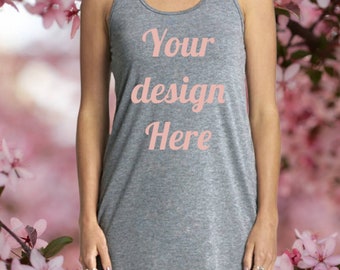 Personalized nightie | Custom racerback tank dress | Women's racerback dress | Personalized tank dress | Customized tank dresses for women