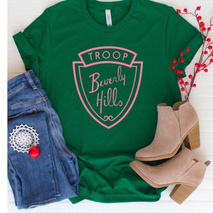 Troop beverly hills Tshirt | Wilderness girls sweatshirt | We don't need stinking patches | Pink and green | California sweatshirt 80s movie