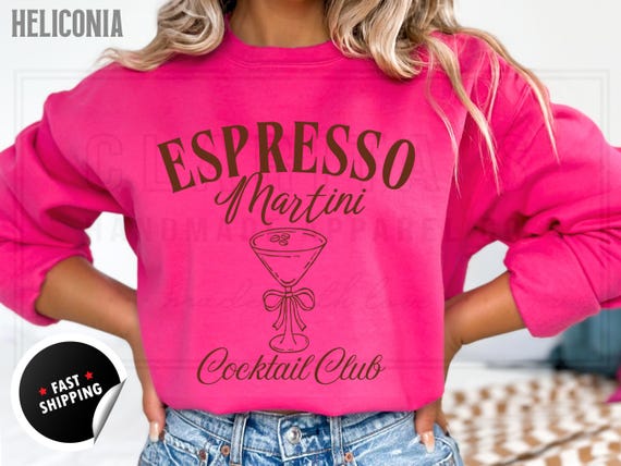 Espresso Martini Cocktail Club Shirt: Tini Bachelorette Party, Cotton Blend Sweatshirt and T-Shirts