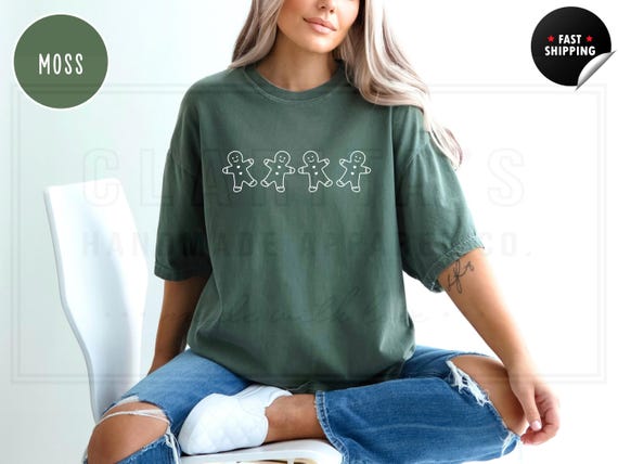 Comfort Colors Gingerbread Shirt: Women's Christmas Tee