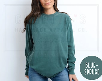 コンフォートカラーズ ロングスリーブTシャツ：ガーメントダイ加工のヘビーウェイトコットン