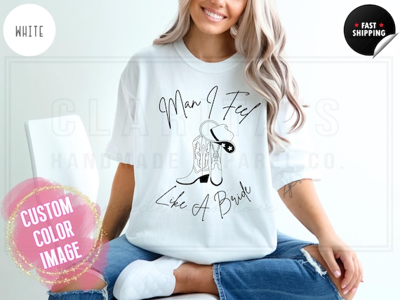 Cowgirl Bachelorette Party Shirt: Nashville Bride Comfort Colors Tee