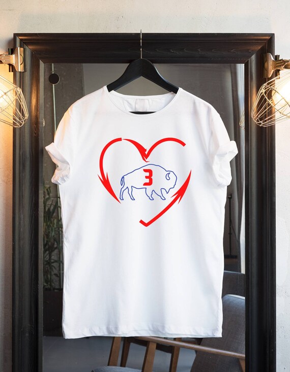 Damar Hamlin Love for 3 shirt | Love for Damar shirt | Buffalo bills show some love | Go bills | Pray for Damar | Hamlin sweatshirt unisex