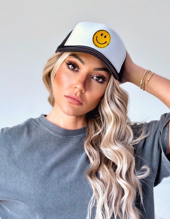 Smiley Face Embroidered Otto Trucker Hat for Youth and Adults - Etsy