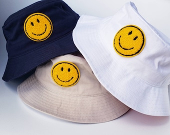 Cappello Pescatora Unisex Con Faccina Sorridente – Poliestere – Protezione UV – Pieghevole - 2
