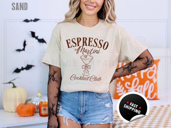 Espresso Martini Social Club Shirt: Bachelorette Party Cotton Blend Sweatshirt and T-Shirts