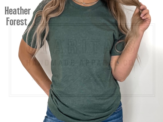 Blank Bella Canvas 3001 CVC Plain Heather Shirt for Adults Blank Unisex Soft Cotton Style T-shirts, Wholesale Shirts, FREE Shipping Over 35