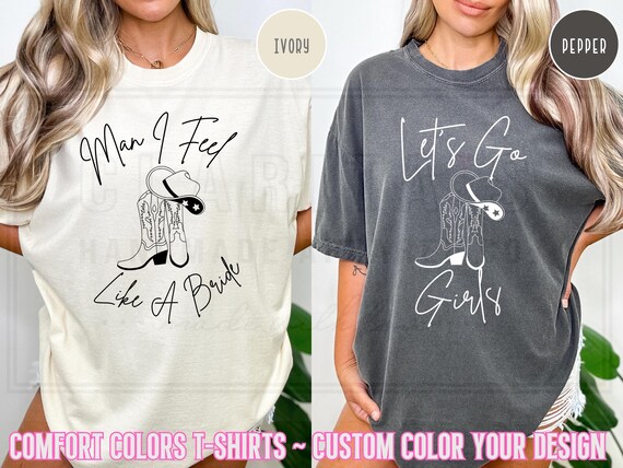 Nashville Bachelorette Party Shirt: Cowgirl Boots Comfort Colors Tee