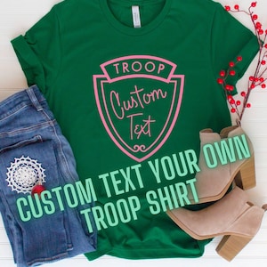 Custom Troop beverly hills shirt | Wilderness girls Tshirt | We don&#39;t need stinking patches | Pink and green | California t shirts 80s movie