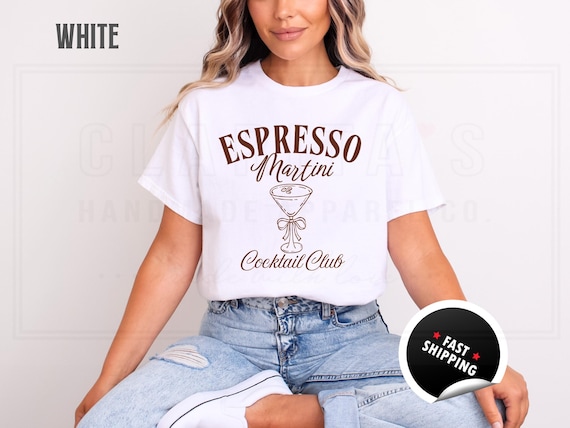 Espresso Martini Cocktail Club Shirt: Bachelorette Party Cotton Blend Sweatshirt and T-Shirts